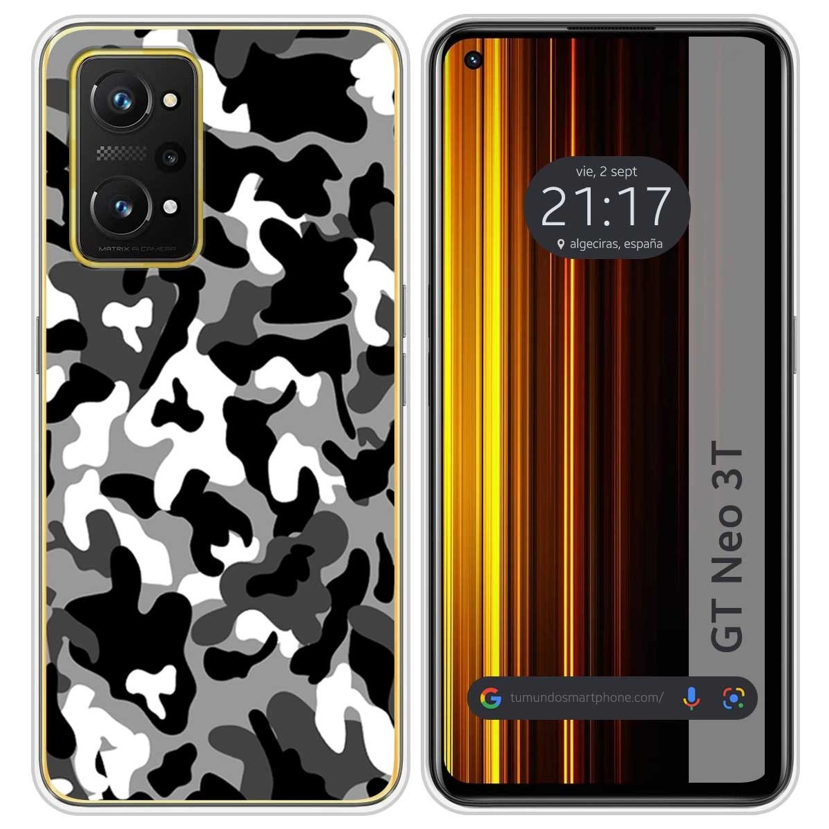 Funda Silicona para Realme GT Neo 3T 5G diseño Snow Camuflaje Dibujos