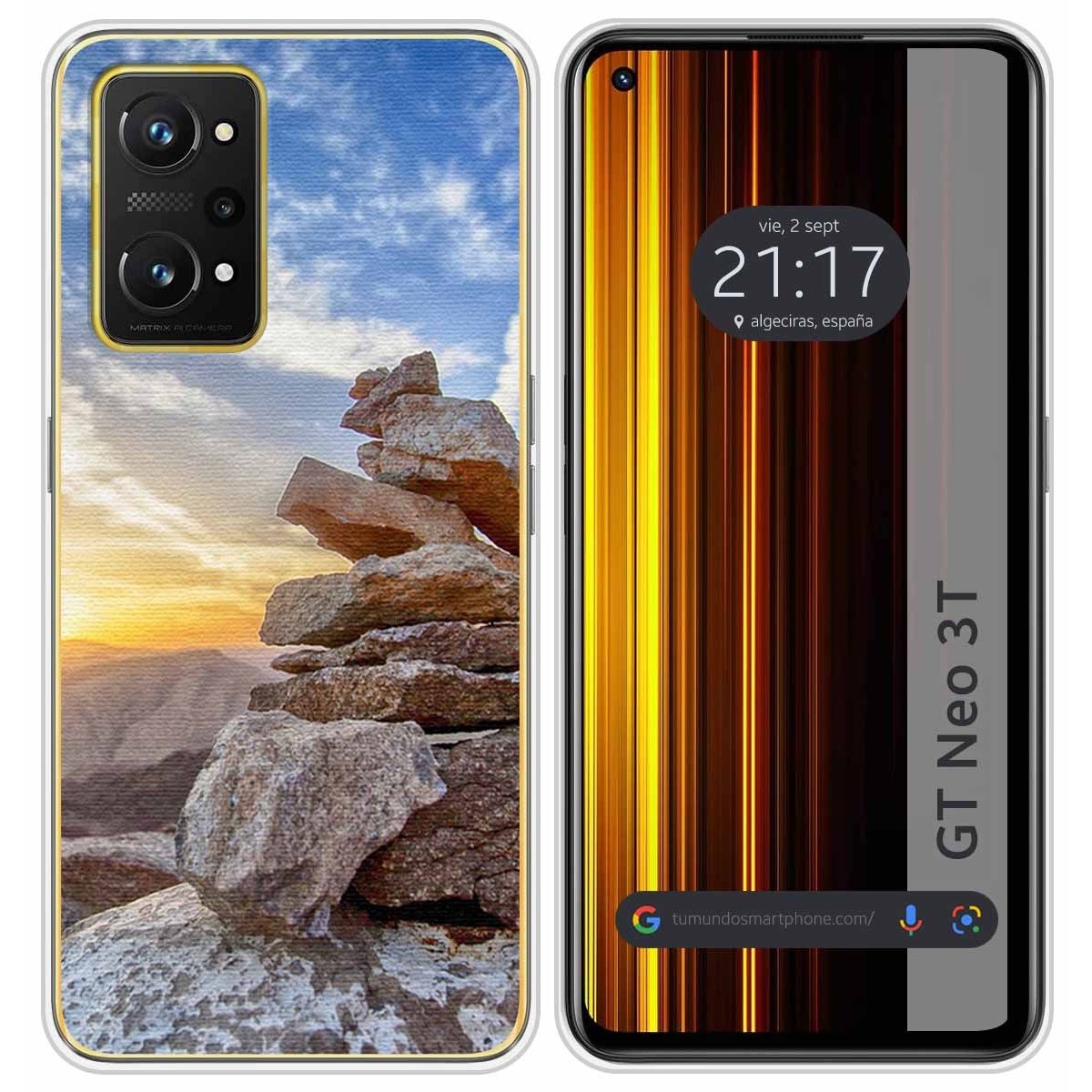 Funda Silicona para Realme GT Neo 3T 5G diseño Sunset Dibujos