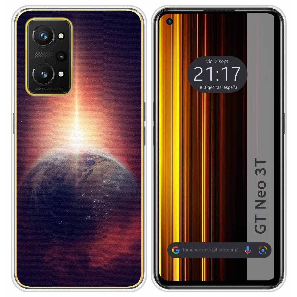 Funda Silicona para Realme GT Neo 3T 5G diseño Tierra Dibujos