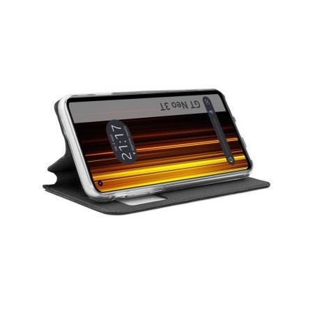 Funda Libro Soporte con Ventana para Realme GT Neo 3T 5G Color Negra