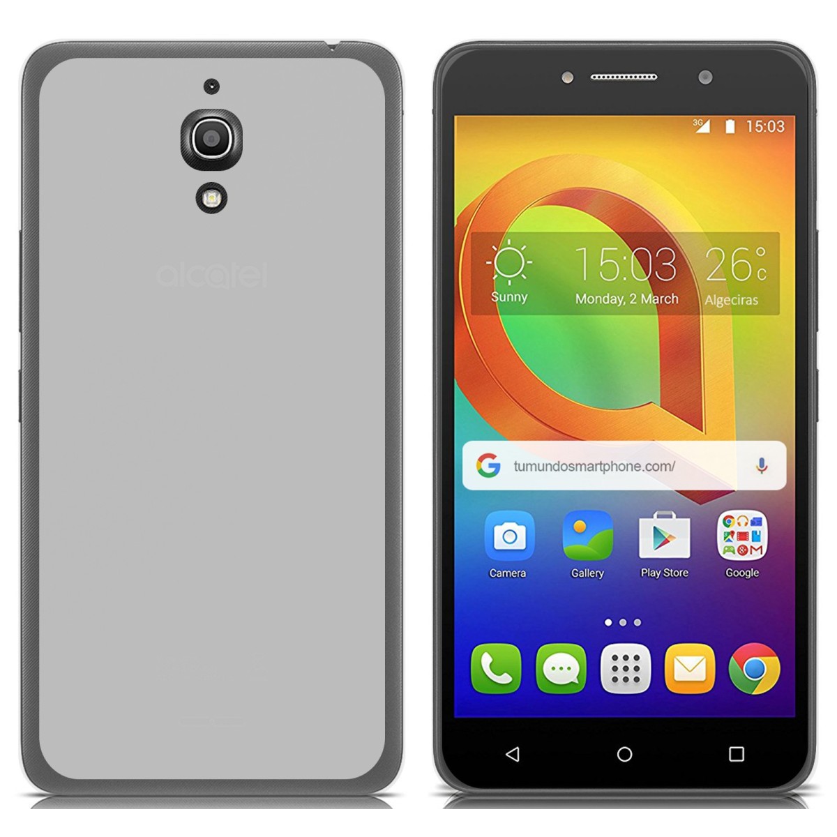 Funda Gel Tpu para Alcatel A2 Xl Color Transparente