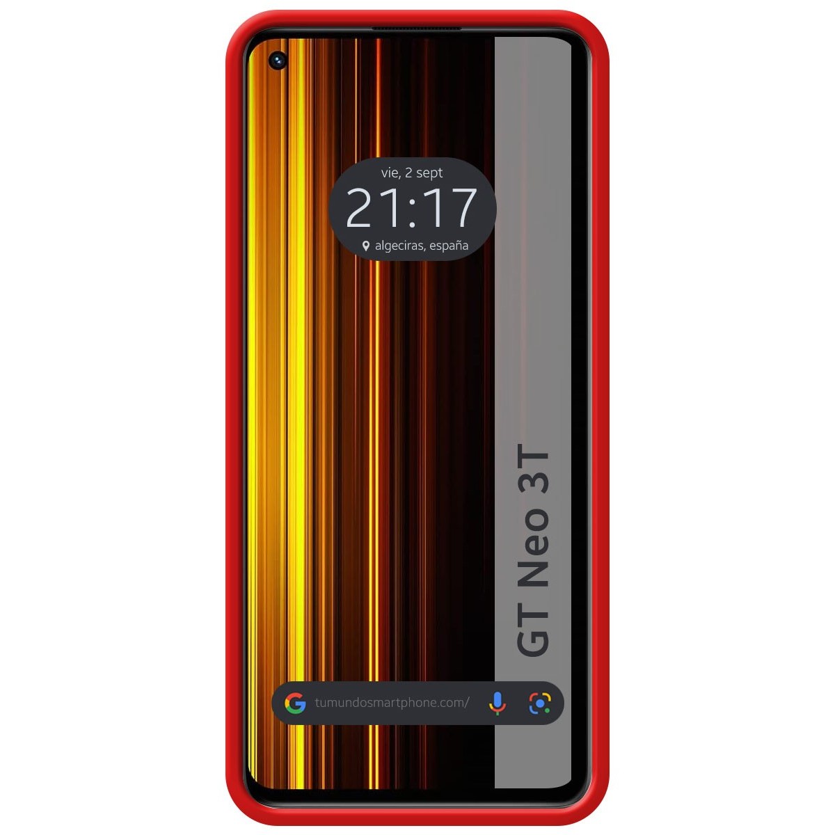 Funda Silicona Líquida Ultra Suave para Realme GT Neo 3T 5G Color Roja