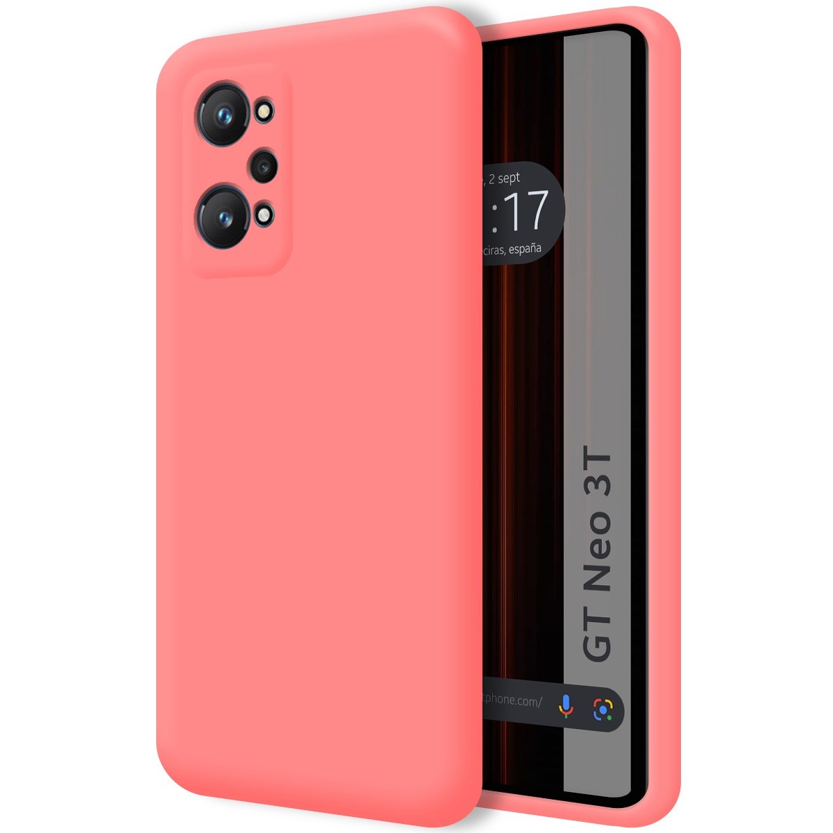 Funda Silicona Líquida Ultra Suave para Realme GT Neo 3T 5G Color Rosa