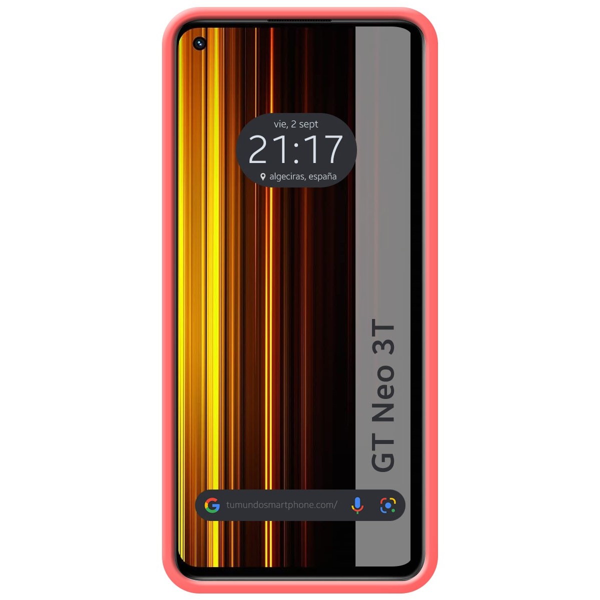 Funda Silicona Líquida Ultra Suave para Realme GT Neo 3T 5G Color Rosa