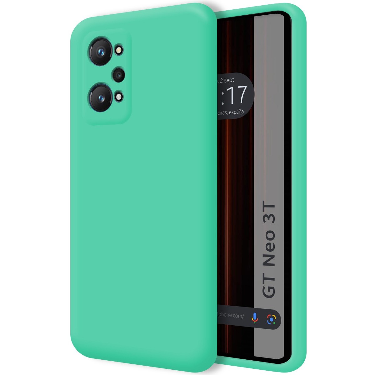 Funda Silicona Líquida Ultra Suave para Realme GT Neo 3T 5G Color Verde