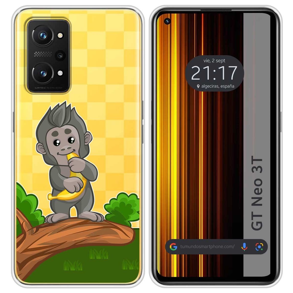 Funda Silicona Transparente para Realme GT Neo 3T 5G diseño Mono Dibujos