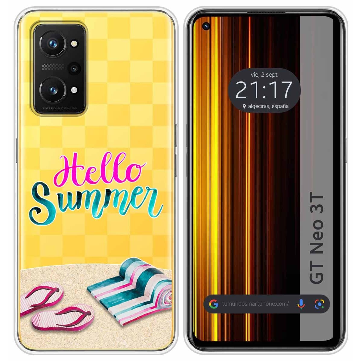 Funda Silicona Transparente para Realme GT Neo 3T 5G diseño Summer Dibujos
