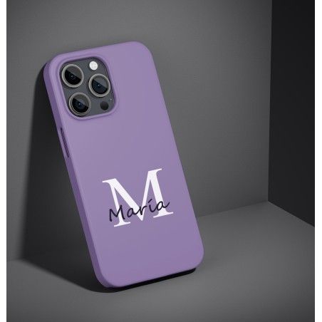 Funda Silicona Líquida Ultra Suave con Inicial Modelo 01