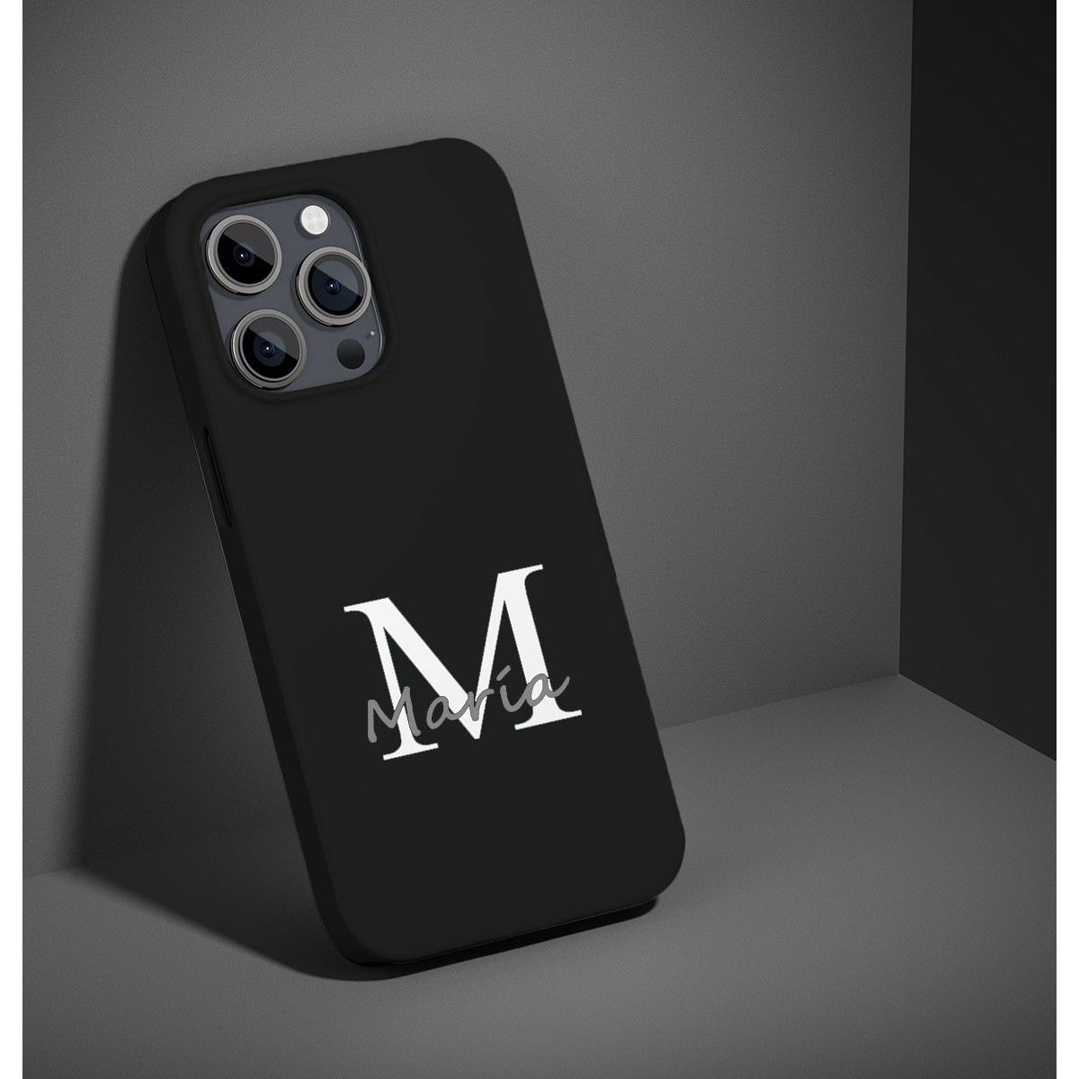 Funda Silicona Líquida Ultra Suave con Inicial Modelo 01