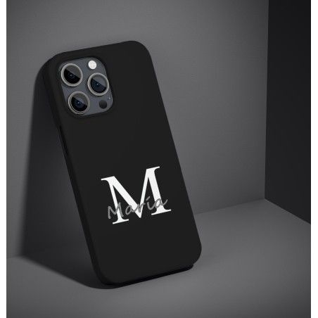 Funda Silicona Líquida Ultra Suave con Inicial Modelo 01