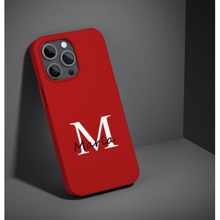 Funda Silicona Líquida Ultra Suave con Inicial Modelo 01