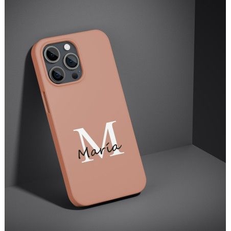 Funda Silicona Líquida Ultra Suave con Inicial Modelo 01