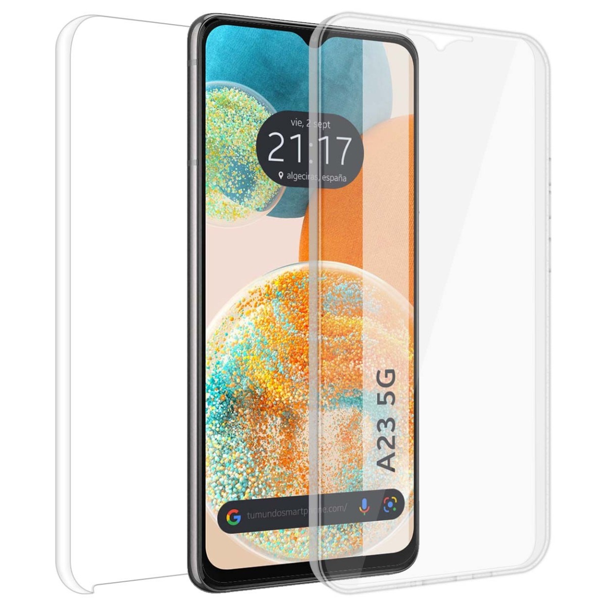 Funda Doble Transparente Pc + Tpu Full Body 360 para Samsung Galaxy A23 5G
