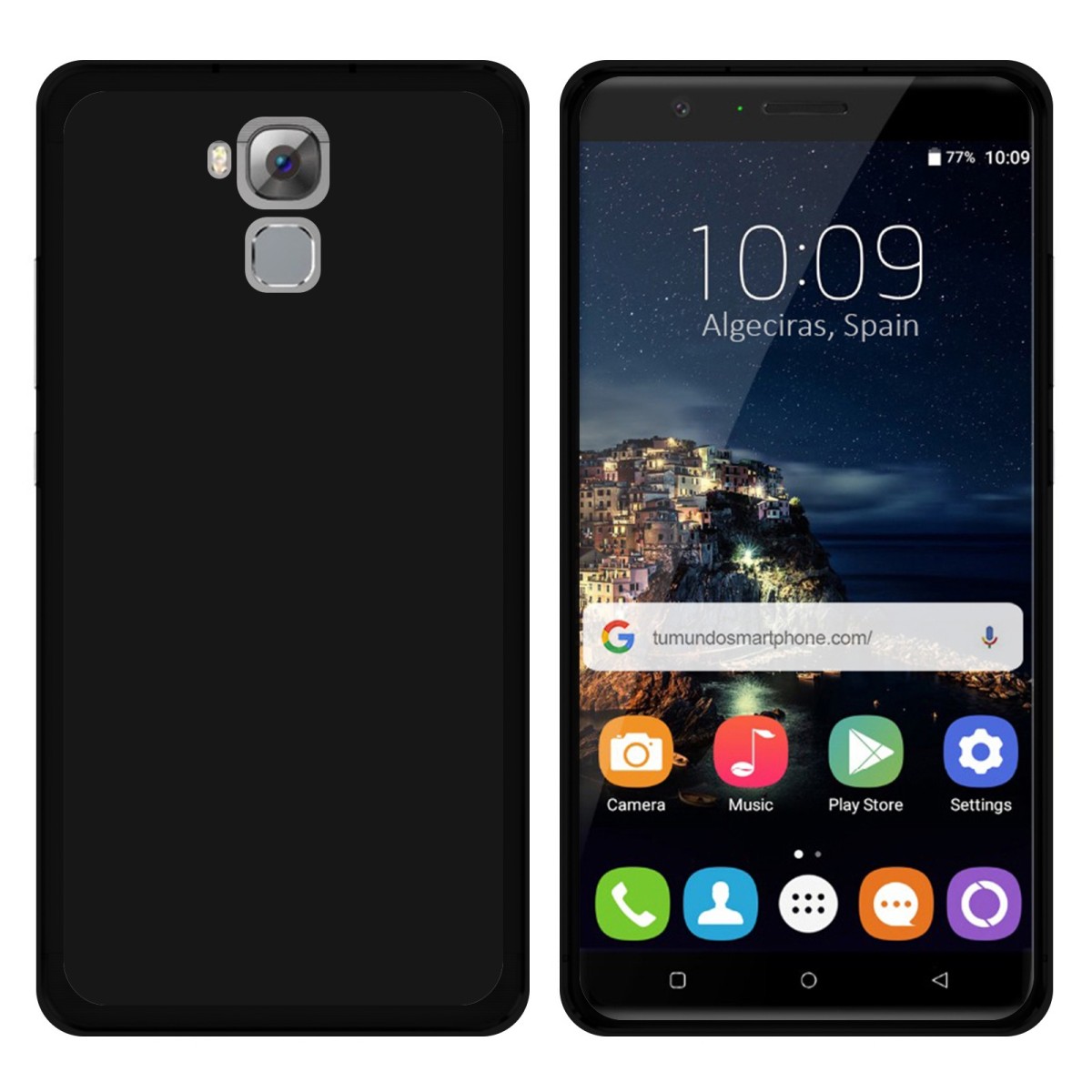 Funda Gel Tpu para Oukitel U16 Max Color Negra