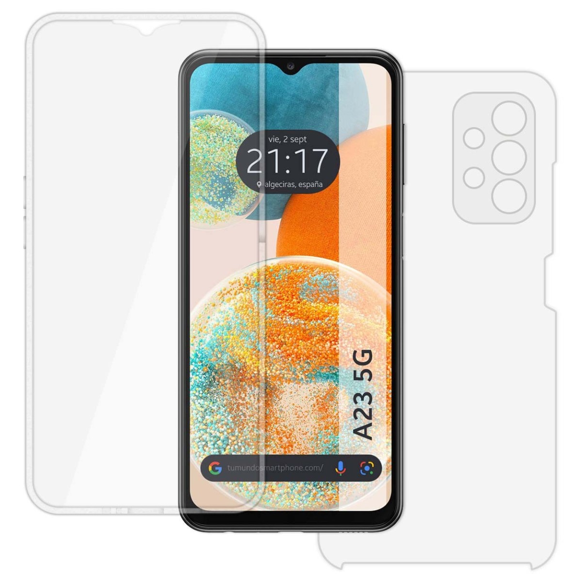 Funda Doble Transparente Pc + Tpu Full Body 360 para Samsung Galaxy A23 5G