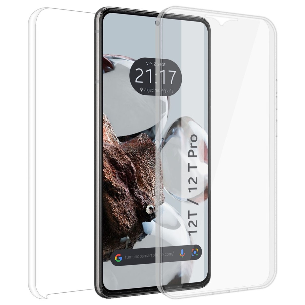 Funda Doble Transparente Pc + Tpu Full Body 360 para Xiaomi 12T / 12T Pro 5G