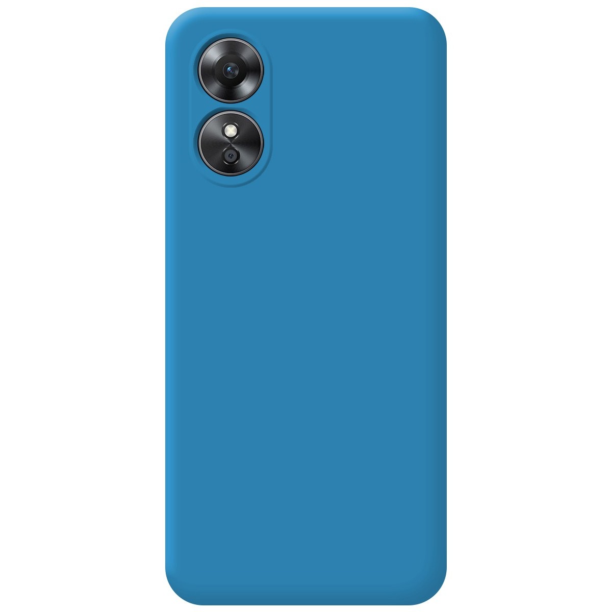 Funda Silicona Líquida Ultra Suave para Oppo A17 color Azul