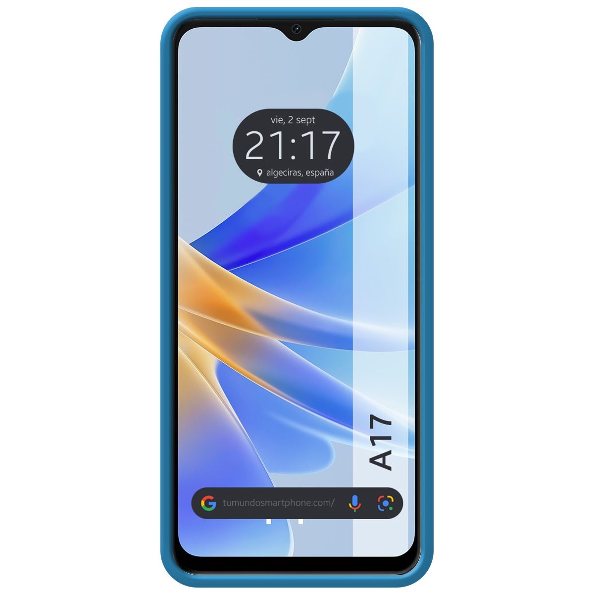 Funda Silicona Líquida Ultra Suave para Oppo A17 color Azul