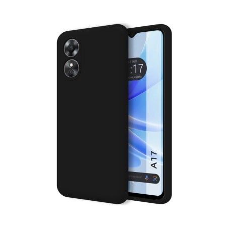 Funda Silicona Líquida Ultra Suave para Oppo A17 color Negra