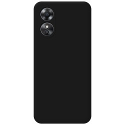 Funda Silicona Líquida Ultra Suave para Oppo A17 color Negra 2