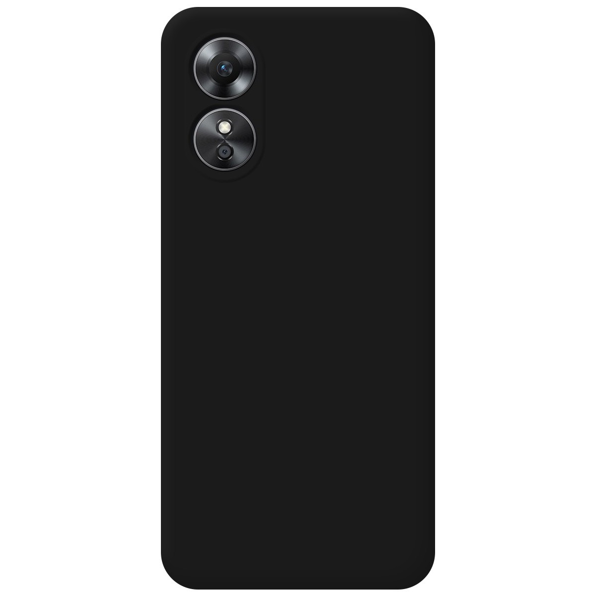 Funda Silicona Líquida Ultra Suave para Oppo A17 color Negra