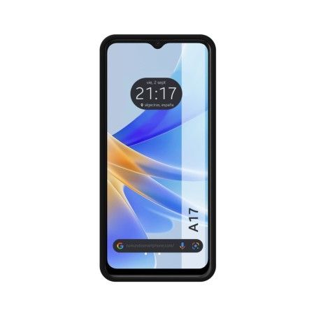 Funda Silicona Líquida Ultra Suave para Oppo A17 color Negra