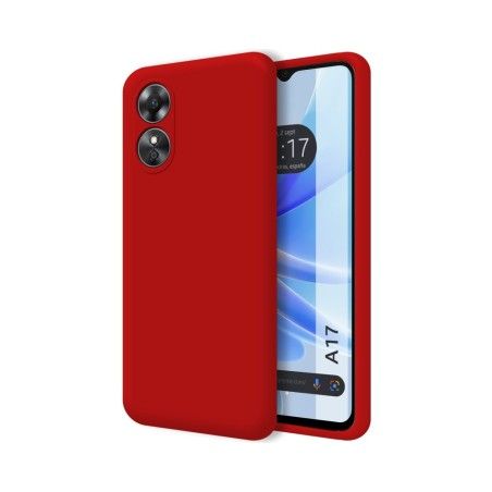 Funda Silicona Líquida Ultra Suave para Oppo A17 color Roja