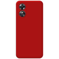Funda Silicona Líquida Ultra Suave para Oppo A17 color Roja 2