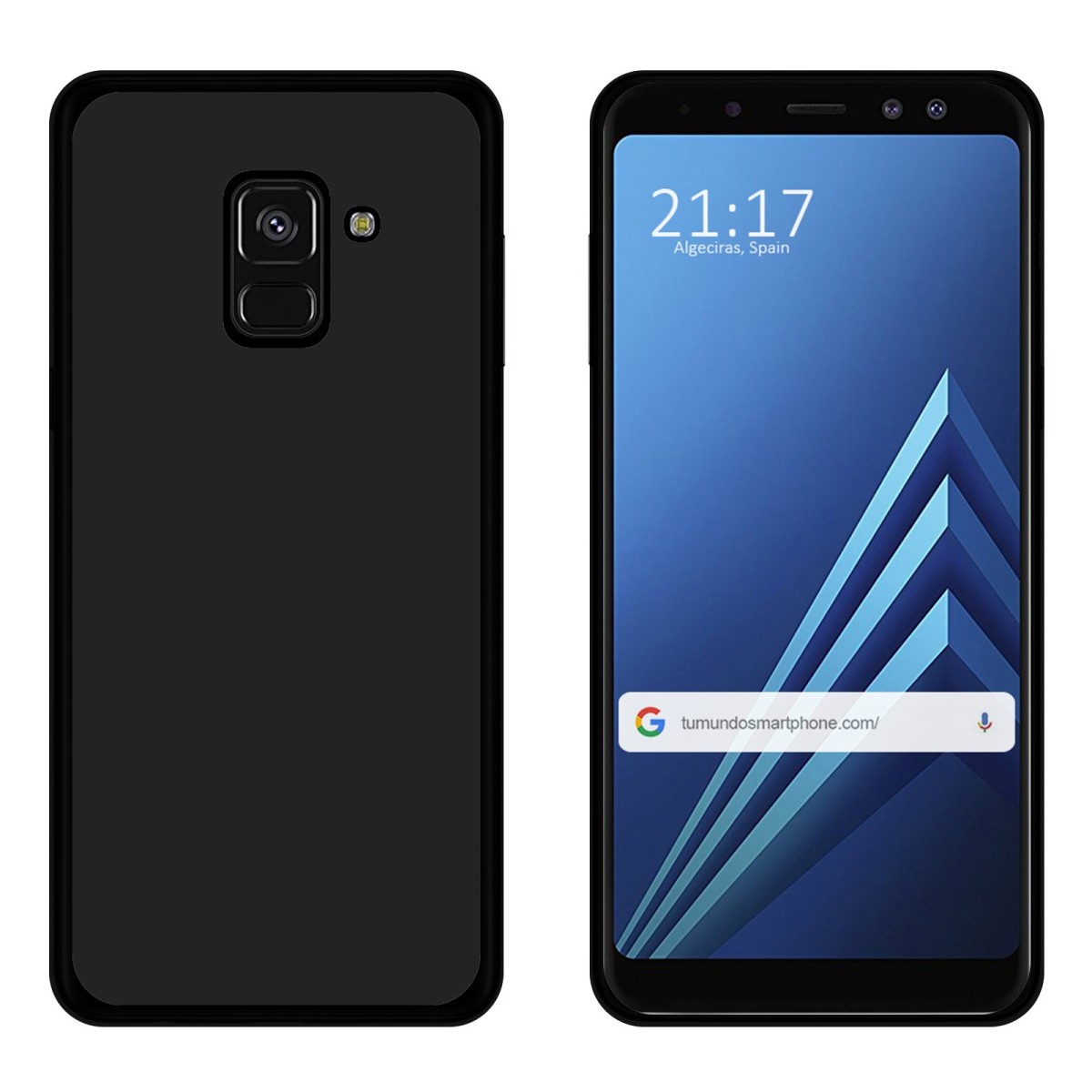 Funda Gel Tpu para Samsung Galaxy A8 (2018) Color Negra