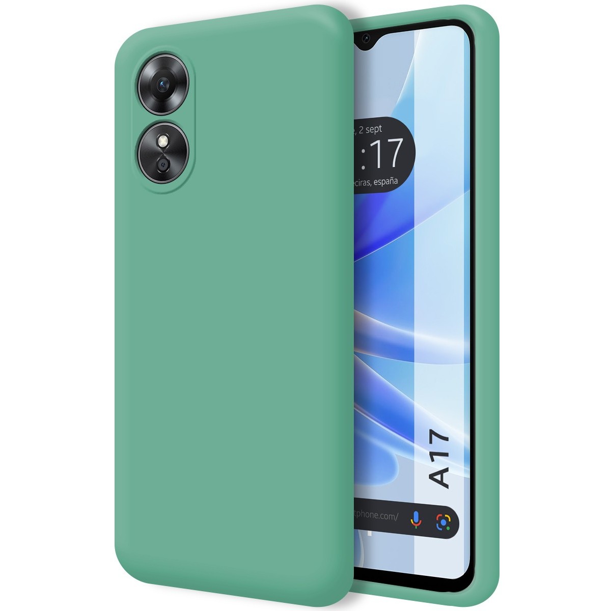 Funda Silicona Líquida Ultra Suave para Oppo A17 color Verde
