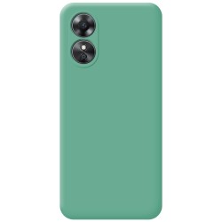 Funda Silicona Líquida Ultra Suave para Oppo A17 color Verde 2