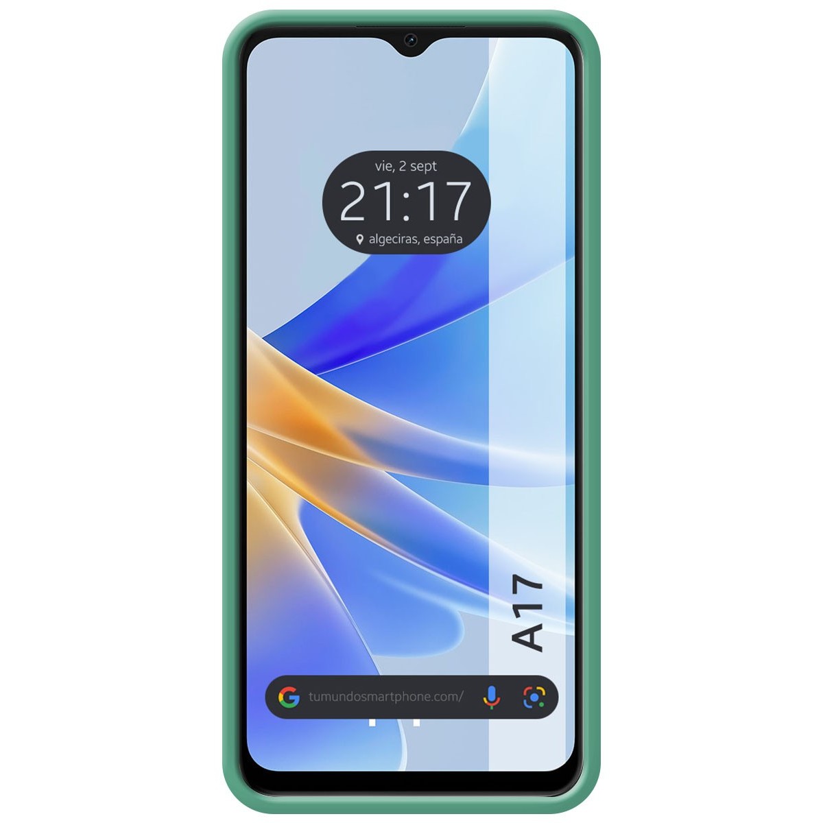Funda Silicona Líquida Ultra Suave para Oppo A17 color Verde