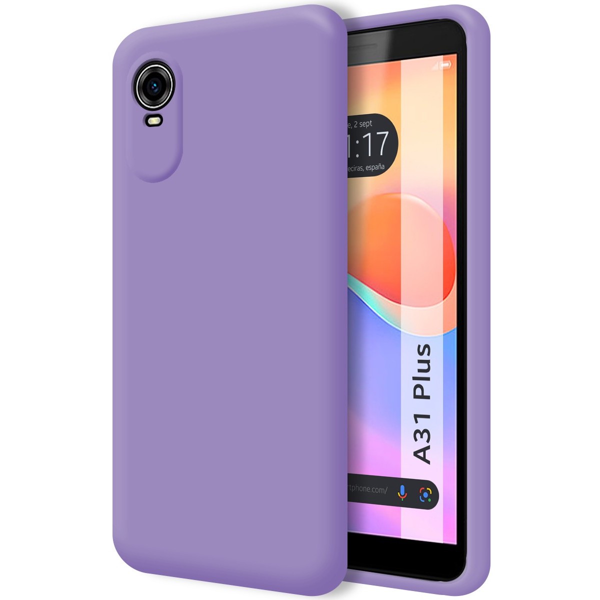 Funda Silicona Líquida Ultra Suave para ZTE Blade A31 Plus color Morada