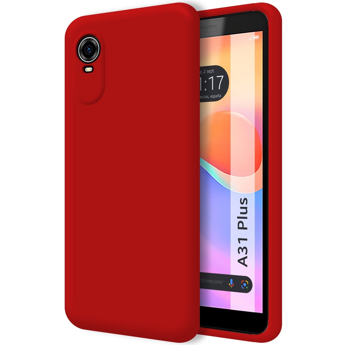 Funda Silicona Líquida Ultra Suave para ZTE Blade A31 Plus color Roja