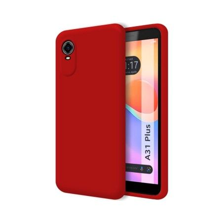 Funda Silicona Líquida Ultra Suave para ZTE Blade A31 Plus color Roja