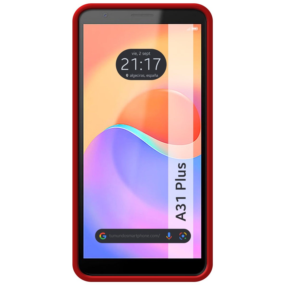 Funda Silicona Líquida Ultra Suave para ZTE Blade A31 Plus color Roja