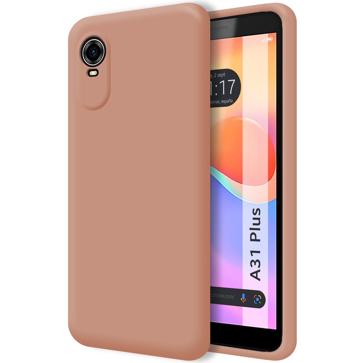 Funda Silicona Líquida Ultra Suave para ZTE Blade A31 Plus color Rosa