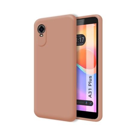 Funda Silicona Líquida Ultra Suave para ZTE Blade A31 Plus color Rosa