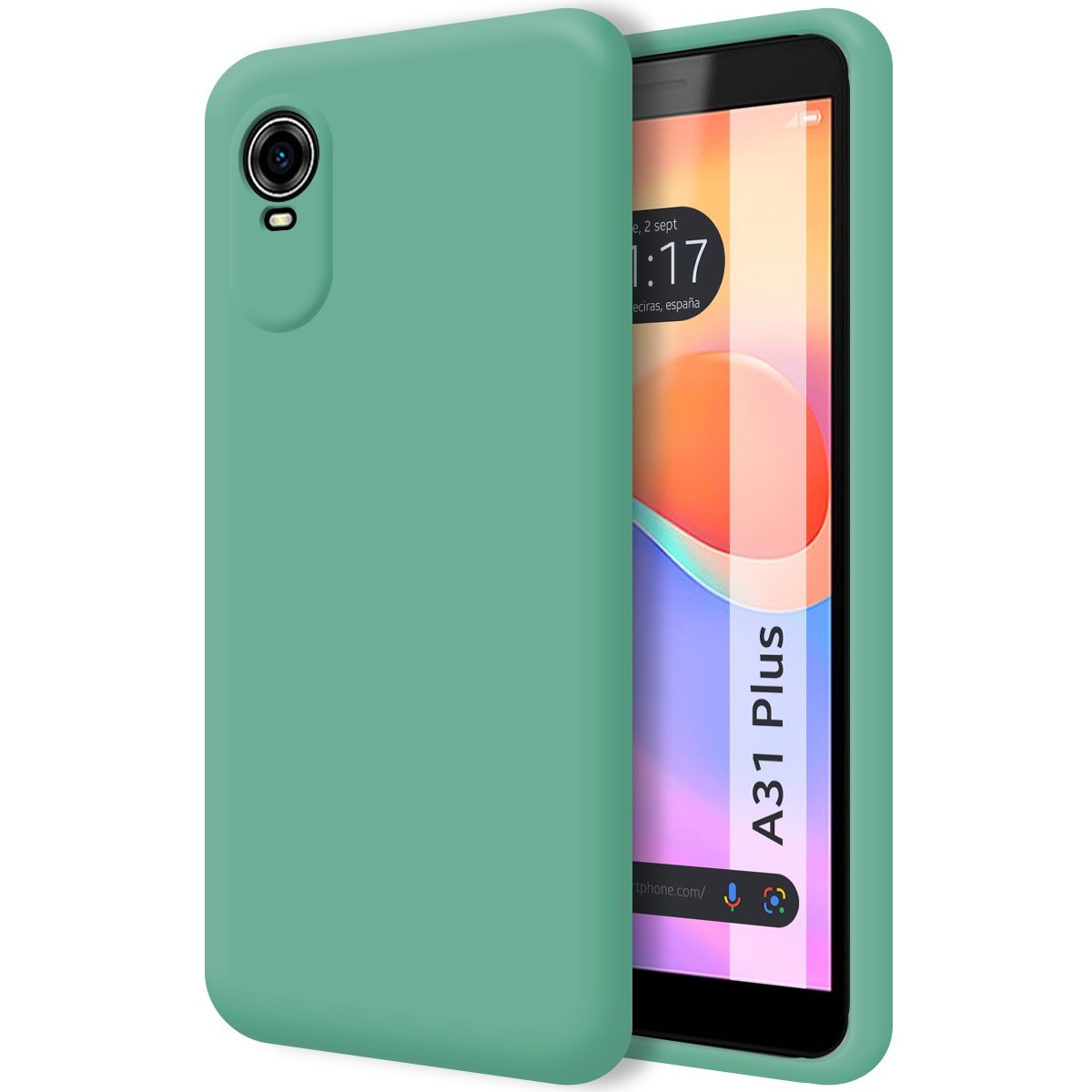 Funda Silicona Líquida Ultra Suave para ZTE Blade A31 Plus color Verde