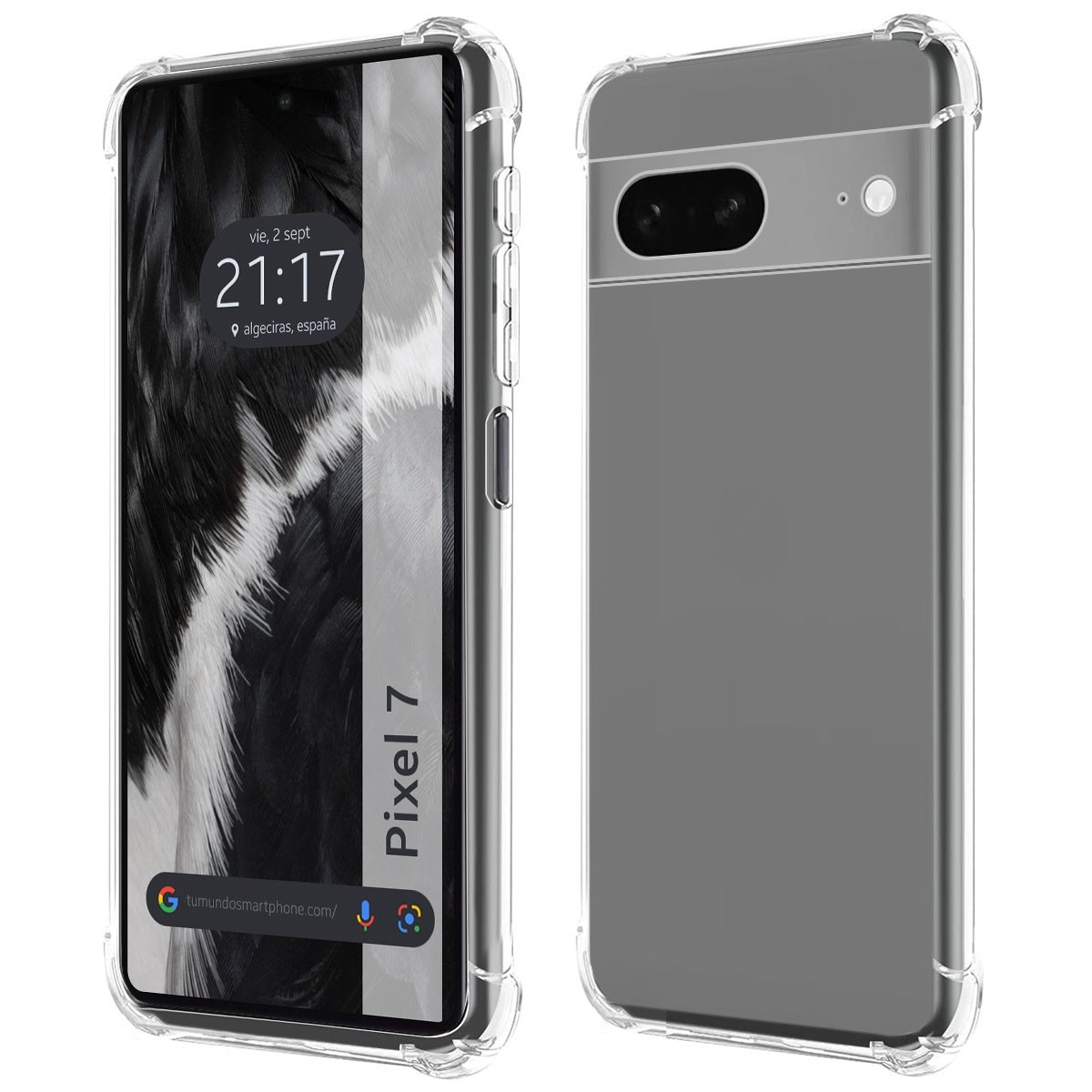 Funda Silicona Antigolpes Transparente para Google Pixel 7 5G