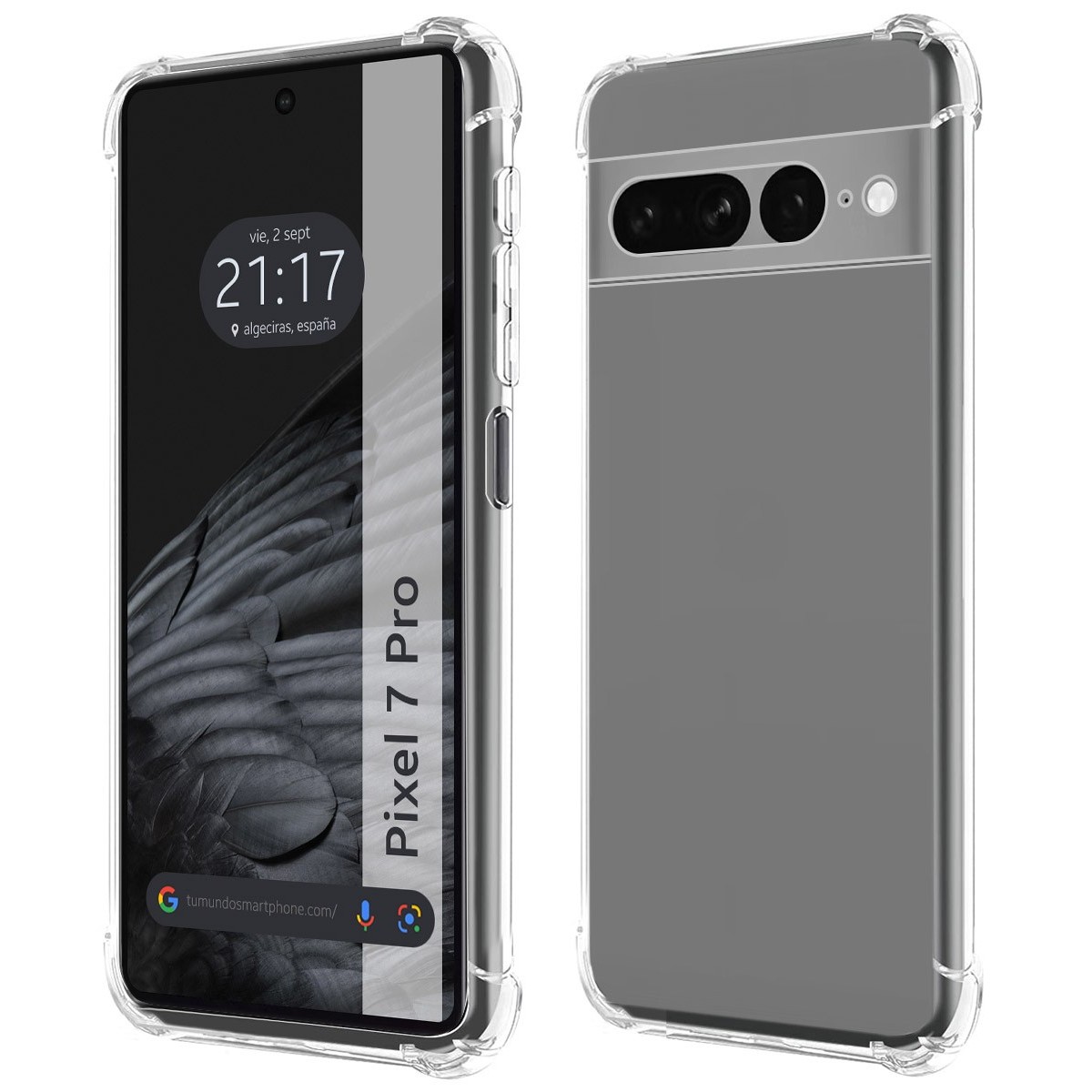 Funda Silicona Antigolpes Transparente para Google Pixel 7 Pro 5G