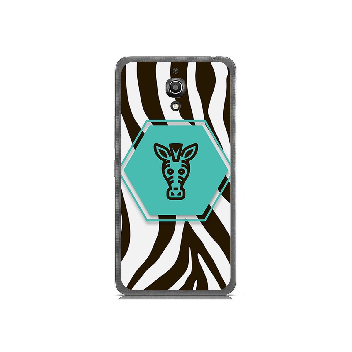 Funda Gel Tpu para Alcatel A2 Xl Diseño Cebra Dibujos