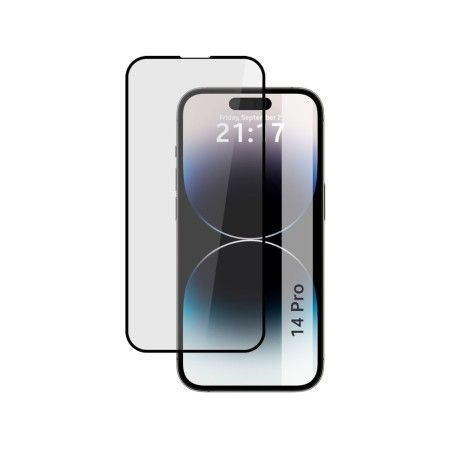 Protector Cristal Templado Completo 5D Full Glue Negro para iPhone 14 Pro (6.1) Vidrio