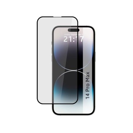 Protector Cristal Templado Completo 5D Full Glue Negro para iPhone 14 Pro Max (6.7) Vidrio
