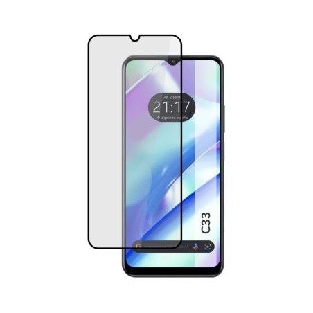 Protector Cristal Templado Completo 5D Full Glue Negro para Realme C33 Vidrio