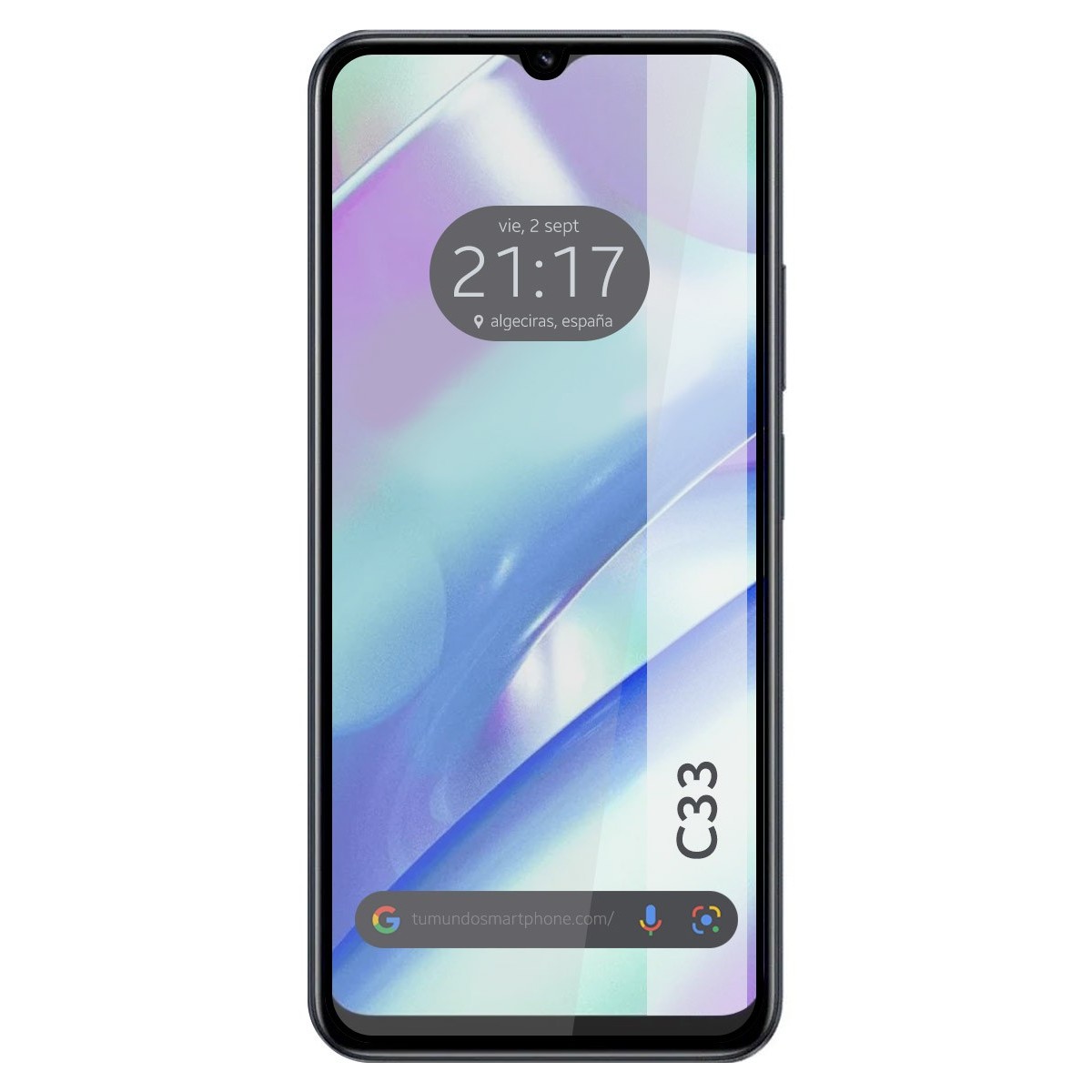 Protector Cristal Templado Completo 5D Full Glue Negro para Realme C33 Vidrio