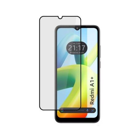 Protector Cristal Templado Completo 5D Full Glue Negro para Xiaomi Redmi A1 Plus Vidrio