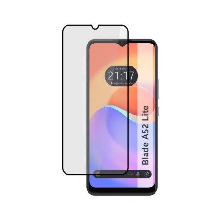 Protector Cristal Templado Completo 5D Full Glue Negro para Zte Blade A52 Lite Vidrio