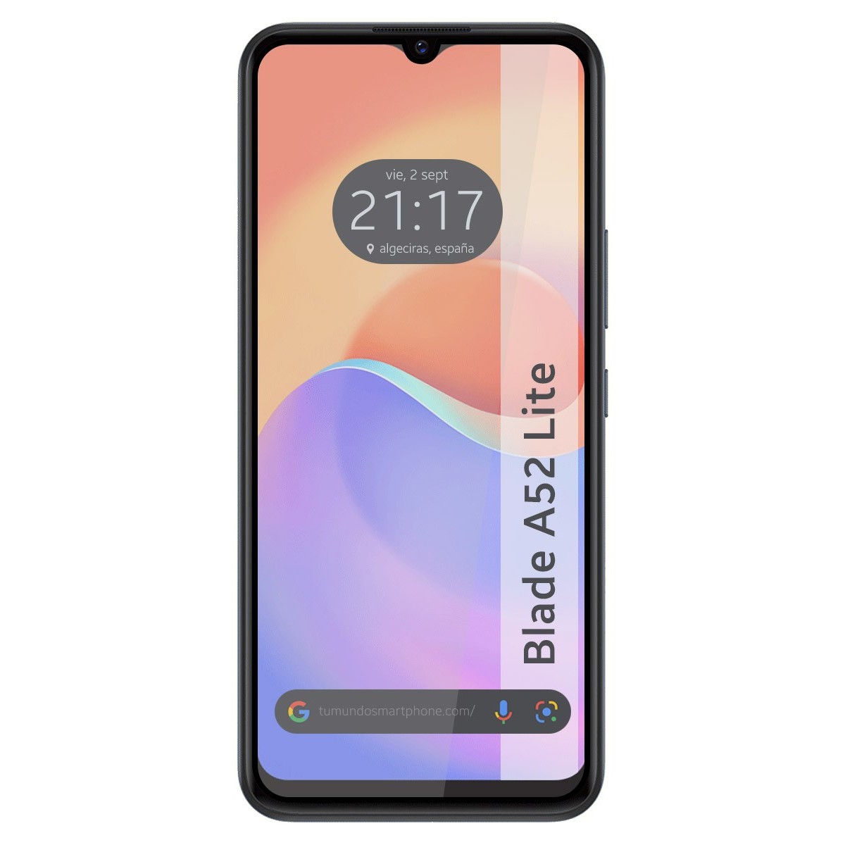 Protector Cristal Templado Completo 5D Full Glue Negro para Zte Blade A52 Lite Vidrio