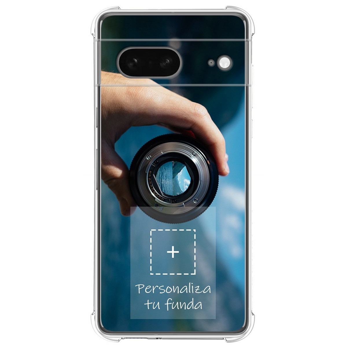 Personaliza tu Funda Silicona AntiGolpes Transparente con tu Fotografía para Google Pixel 7 5G Dibujo Personalizada